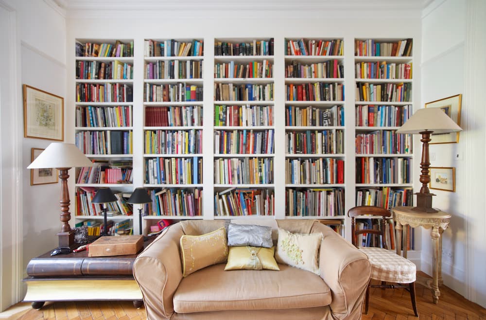 Living room with bookcase