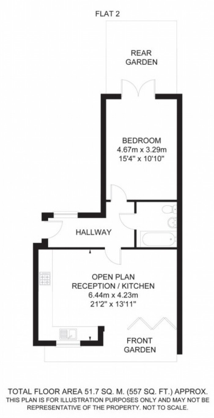 Floorplan for Gants Hill, Ilford, IG2