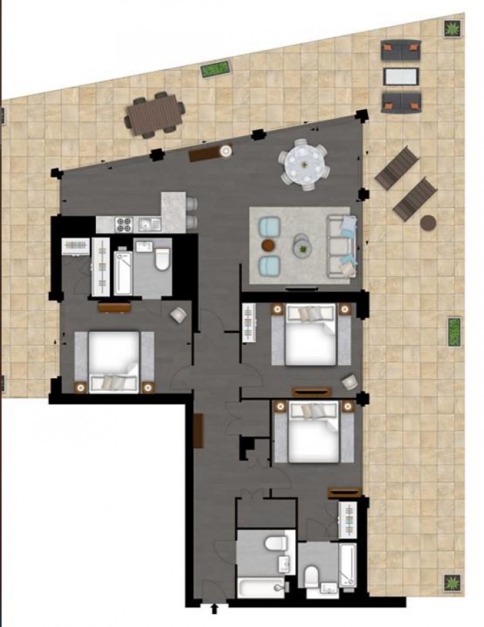 Floorplan for Thornes House, Nine Elms