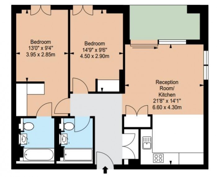 Floorplan for Garrett Mansions, Paddington