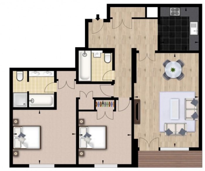 Floorplan for Circus Apartments, London, E14