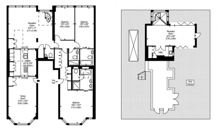 Floorplan for 11-13 Young Street, London, W8