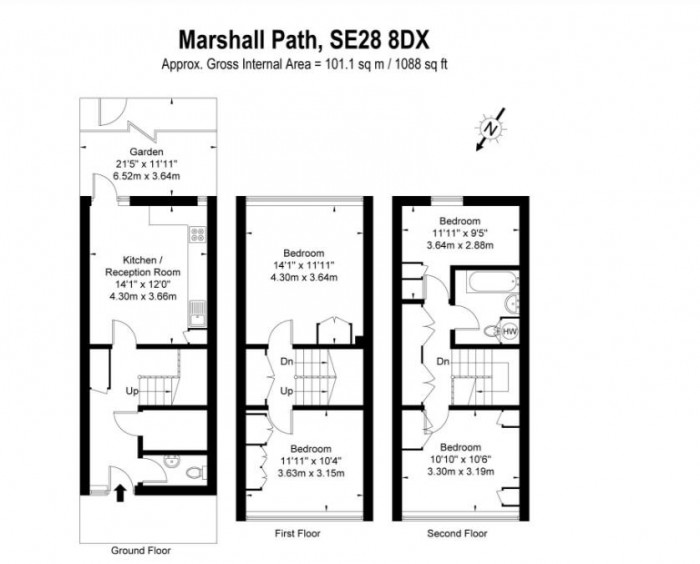Floorplan for Marshall Path, Abbey Wood